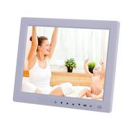 Cadre photo numérique, écran tactile TFT LED HD 15 pouces, lecteur MP3/vidéo, réveil et calendrier, surface mate dépolie en ABS