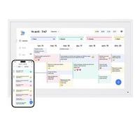 Cadre Photo Numérique EKASN 15.6 Calendrier Gestion Tâches/Agenda/Études, Écran HD - WIFI Idéal Famille & Cadeau Pratique Blanc Blanc G