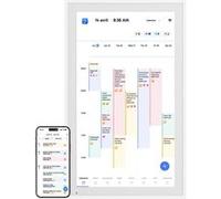 Cadre Photo numérique EKASN Calendrier 21,5" IPS 1920*1080 FHD Planning familiaux Partager photos/vidéos Design mural Blanc Blanc G