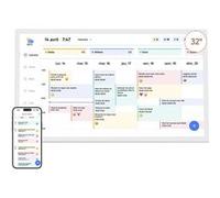 Cadre Photo Numérique EKASN Calendrier Intelligent 32 - 1080P FHD Planificateur familial Montage mural/desktop Blanc Blanc G