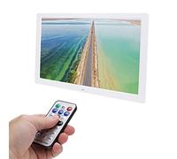 Cadre Photo Numérique HD 17 Pouces avec Horloge, Calendrier, Alarme, Grande Taille, Haute Résolution, Fonctions Multiples, Sortie Audio Stéréo, Contrôle Double Mode pour Les