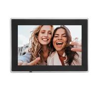 Cadre Photo numérique Intelligent 10,1 Pouces Album électronique sans Fil Cadre vidéo LCD Tactile pour Toute la Famille(Black)