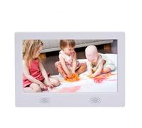 Cadre Photo numérique Intelligent 10 Pouces Album électronique Lecteur vidéo et Audio avec télécommande pour la décoration de Votre Salon ou Chambre(White)