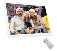 Cadre photo numérique intelligent avec écran tactile IPS, luminosité réglable, prend en charge la musique de fond et la minuterie marche/arrêt, pour la famille