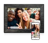 Cadre Photo Numérique Intelligent en Acrylique De 10,1 Pouces avec Mémoire De 32 Go, WiFi HD 1080P, Écran Tactile, Prise en Charge De La Lecture Vidéo Easy Share(10.1 Imitation Wood)