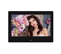 Cadre Photo Numérique LED 7 Pouces, Sortie Audio Stéréo, Électronique HD, Réveil, Lecteur De Film MP3 MP4, 800x480, avec Télécommande Une ExpéRience Visuelle Exquise(Black)
