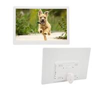 Cadre Photo Numérique LED HD 15,4 Pouces avec Télécommande Intelligente, Musique de Fond, Lecture en Boucle, Stockage Puissant, Fonction Temps, Placement Multiple (Prise UE)