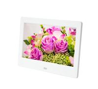 Cadre Photo Numérique LED HD 7 Pouces Album Photo Électronique Prise en Charge De La Carte USB/MMC/SD/MS 800 * 480 Album Électronique De Bureau for Amis Easy Share(White)
