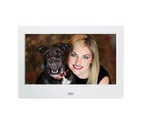 Cadre Photo numérique LED HD 7 Pouces, Horloge, Calendrier, Lecteur vidéo, Prise en Charge des Cartes USB/MMC/SD/MS, Lecteur de Films MP3 MP4 800 x 480 Easy Share(White)
