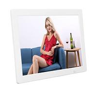 Cadre Photo Numérique, luminosité Réglable, Cadre Photo Numérique de 15 Pouces, Induction du Corps Humain, Musique de Fond Blanc pour Chambre à Coucher (Prise UE)