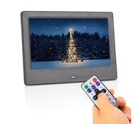 Cadre Photo Numérique Multimédia HD 7 Pouces 800 X 480 Horloge Calendrier Télécommande Mural Affichage d'image Album Electronique Intégré Multilingue Prise UE Fonction Diapositives Musique