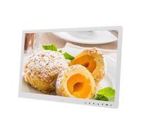 Cadre Photo numérique Mural 17 Pouces Album Photo électronique avec écran HD pour la publicité la Maison Le Bureau(Blanc)