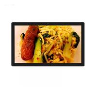 Cadre photo numérique mural IPS haute définition de 32 pouces/machine publicitaire de bâtiment, lecture vidéo Full HD 1080P, double usage for l'affichage commercial/la décoration de la maison(Color:Bl