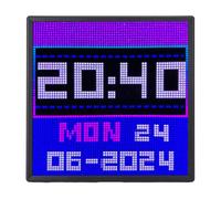 Cadre Photo numérique Pixel, App et contrôle des Touches Cadre d'affichage de Panneau de 64x64 LED, Images Personnalisables GIF vidéo Murale Bureau Pixel Art Display