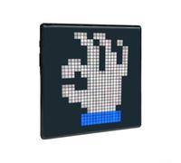 Cadre photo numérique programmable Pixel Art à affichage LED 32 x 32 cm - Matériau ABS noir avec écran LED dynamique dynamique - Design personnalisé - Fonction réveil numérique (64 x 64 pixels)