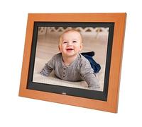 Cadre Photo Numérique, Résolution 1024 X 768 Rétro écran LED Cadre Photo électronique Double Haut-parleurs Stéréo pour Grands-Parents pour Voiture pour Salon (Prise UE)