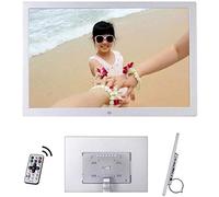 Cadre Photo numérique Spacmirrors, 17 Pouces HD avec capteur de Mouvement et Cadres Photo numériques télécommandés Cadre Photo numérique à écran Large LED 16: 9 (Argent)