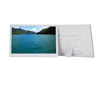 Cadre Photo numérique Tactile 15,4 Pouces Écran HD IPS Fixation Murale for Photos de Famille décoration intérieure publicité vidéo(White)
