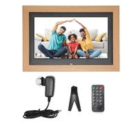 Cadre photo numérique tactile HD avec effets de transition multiples, prévisualisation d'image et rotation automatique. Connexion Wi-Fi pour une