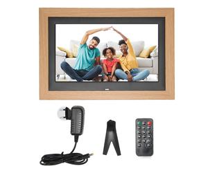 Cadre photo numérique tactile HD avec effets de transition multiples, prévisualisation d'image et rotation automatique. Connexion Wi-Fi pour une
