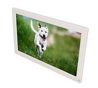 Cadre Photo Numérique Télécommande Musique Lecteur Vidéo Rotation Automatique 100-240V Cadre Photo électronique avec Horloge pour la publicité (Prise UE)