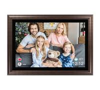 Cadre Photo numérique, WiFi, 13,3 ", écran Tactile HD, 1280 x 800, mémoire 8 Go, Rotation Automatique, Montage Mural, Fonction Horloge/Calendrier, télécommande, Marron