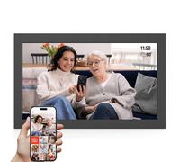 Cadre photo numérique WiFi 15,6" IPS écran tactile HD, clips vidéo et diaporama, rotation automatique, montage mural, envoie des photos instantanément depuis n'importe où avec l'application Frameo