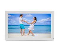 Cadre Photo Numérique WiFi 15,6 Pouces, Cadre Photo Smart Cloud à écran Tactile HD IPS avec 32 Go de Mémoire (Prise UE)