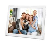 Cadre Photo Numérique WiFi de 15 Pouces, Cadre Photo électronique Intelligent à écran Touche, 1024 X 768 IPS FHD, Support Mural Rotatif Automatique, Mémoire de (Prise UE)