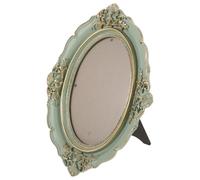 Cadre photo ovale antique : vert cadre photo ovale vintage de style européen - de 17,8 cm - Décoration murale de table décoratif