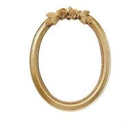 Cadre photo ovale en résine avec un or élégant, conçu pour améliorer les styles d'intérieur vintage et faire ressortir les photos (17,8 cm)