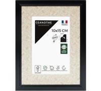 Ceanothe Cadre Photo 10x15 cm Bois et Cannage Souvenir Voyage Décoration - Convient au A6 et Carte Postale de la Collection Palma - Verre acrylique Incassable - Fabriqué en France