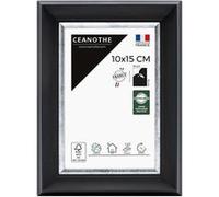 Cadre photo Pandore noir argent 10x15 cm CEANOTHE en résine recyclée Verre acrylique Incassable - Fabriqué en France Argent G