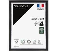 Cadre photo Pandore noir argent 30x40 cm CEANOTHE en résine recyclée Verre acrylique Incassable - Fabriqué en France Argent G