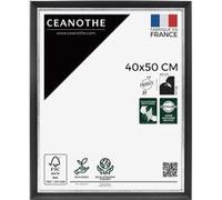 Cadre photo Pandore noir argent 40x50 cm CEANOTHE en résine recyclée Verre acrylique Incassable - Fabriqué en France Argent G