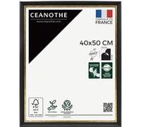 Cadre photo Pandore noir doré 40x50 cm CEANOTHE en résine recyclée Verre acrylique Incassable - Fabriqué en France Doré G