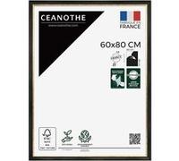 Ceanothe Cadre Photo 60x80 cm Noir Finition Doré Convient au A2 et Affiche Poster Style Baroque Elegant Noble Collection Pandore en Bois FSC Verre Acrylique Incassable Fabriqué en France