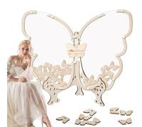 Cadre photo papillon en bois, livre d'or élégant, souvenirs, anniversaire, remise de diplôme