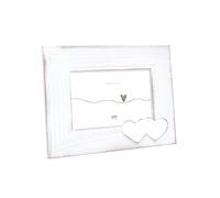 Cadre Photo Peint en Blanc avec Coeurs Taille Image 10,0 x15,0 cm;