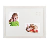 Cadre photo pêle-mêle DEKNUDT / multivues - S41VF1M - tableau magnétique blanc résine + 10 aimants argentés