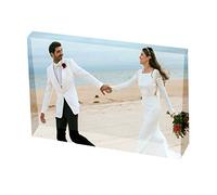 Cadre Photo Personnalisé en Cristal Bloc de Verre de Cristal pour prix d'honneur Gravure Laser Impression Texte Image Personnalisée Ornement de Bureau Cadeau d'Anniversaire Noël pour Familles et Amis