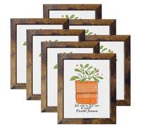 Cadre photo PETAFLOP 8x10, cadre brun rustique, convient aux impressions 8x10 pouces, affichage mural, lot de 7