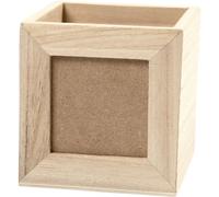 cadre photo/plateau à crayons en bois 10 cm chacun