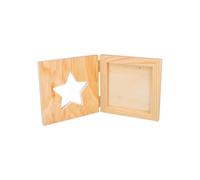 Cadre photo pliable - Artemio - 12,5 x 25 cm - Bois - Motif étoile - Mixte