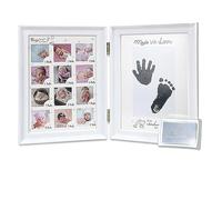 Cadre photo pliable pour nouveau-né, affichage de table, empreinte de pied, empreinte de main, décoration de maison, cadre photo d'empreinte de main et de pied, cadeau de fête prénatale