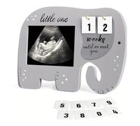 Cadre photo pour bébé, cadeau de grossesse pour maman, cadre photo échogramme pour bébé avec compte à rebours semaines douche