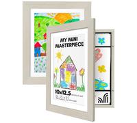 Cadre photo pour enfants Americanflat 10 x 12,5 cm - Cadre photo chargement frontal - Lot de 2 - utiliser comme cadre 8,5 x 11 cm avec passe-