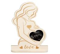 Cadre Photo Pour Femme Enceinte - Cadre Photo En Bois Pour Femme Enceinte, Cadre Photo Avec Signe De Cœur Pour Bébé, Cadeau | Mémoire À Ultrasons Pour Femmes Enceintes, Épouse, Nouveaux Parents, Cadre