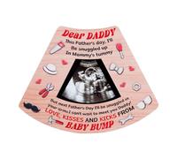 Cadre photo pour la fête des pères, cadre photo pour le nouveau papa - Célébrez la fête des pères Cadre photo à ultrasons - Décoration de table avec affichage d'amour pour la grossesse, r