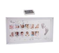 Cadre Photo pour Nouveau-nés, Ma Première Année, Commémoration des Enfants, Cadeau, Décoration de La Maison pour Bébé, Blanc-39X21CM